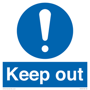 Keep out sign